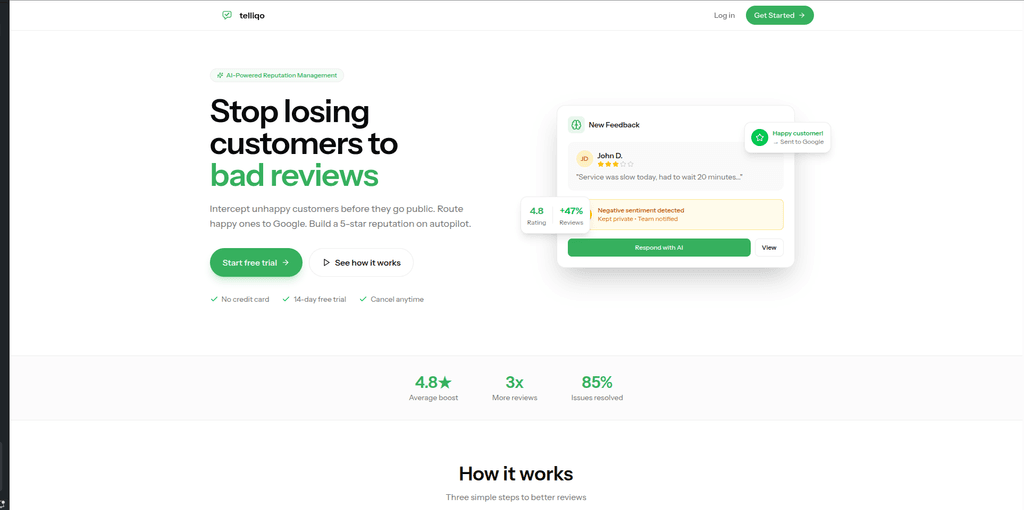 Telliqo screenshot